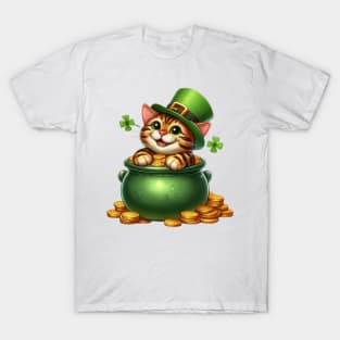 St Patricks Day Bengal Cat T-Shirt